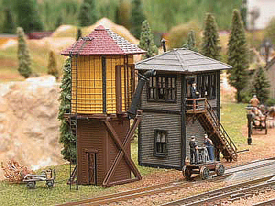 Rocky Mountain Branch Line Water Station (Photo-Etched Brass Kit) -- 1-1/2 x 1-3/16 x 3"  3.7 x 3 x 7.5cm