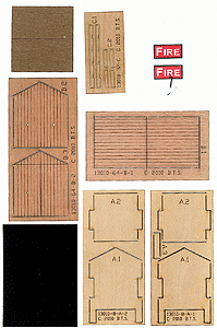 Fire Hose Storage Shed - Kit (Laser-Cut Wood & Card) -- Footprint: 8 x 8'  2.4 x 2.4m Scale