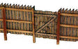 Sawtooth Board Fence -- Laser-Cut Wood Fence - 90 Scale Feet Total