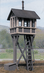 Elevated Crossing Shanty - Kit (Laser-Cut Wood & Card) -- Footprint: 9 x 9'  2.7 x 2.7m Scale