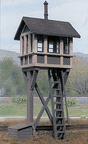 Elevated Crossing Shanty - Kit (Laser-Cut Wood & Card) -- Footprint: 9 x 9'  2.7 x 2.7m Scale