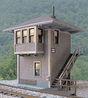 Chesapeake & Ohio MD Cabin (Interlocking Tower) - Kit (Laser-Cut Wood & Card) -- Scale 32 x 30'  9.8 x 9.1m