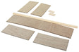 Boxcar Interior & Roofwalk -- Laser-Cut Wood Kit - Fits Red Caboose X-29 Boxcar