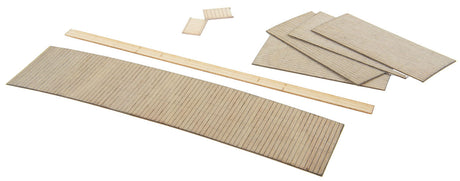 Boxcar Interior & Roofwalk -- Laser-Cut Wood Kit - Fits Red Caboose AAR 40' Single-Door Boxcar