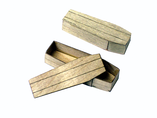 Pinch-Toe Coffin Laser-Cut Wood Kit pkg(4)