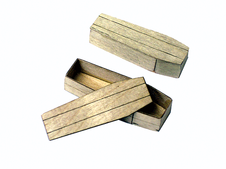 Pinch-Toe Coffin Laser-Cut Wood Kit pkg(4)