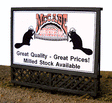 Lattice-Base Wood Billboard - Kit (Laser-Cut Wood) -- McCabe Lumber 23'  7m Scale Wide