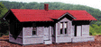 Detroit, Toledo & Ironton Standard Station - 3 x 6-3/16"  7.6 x 15.7cm -- Waiting Room on Left
