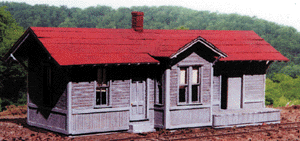 Detroit, Toledo & Ironton Standard Station - 3 x 6-3/16"  7.6 x 15.7cm -- Waiting Room on Left