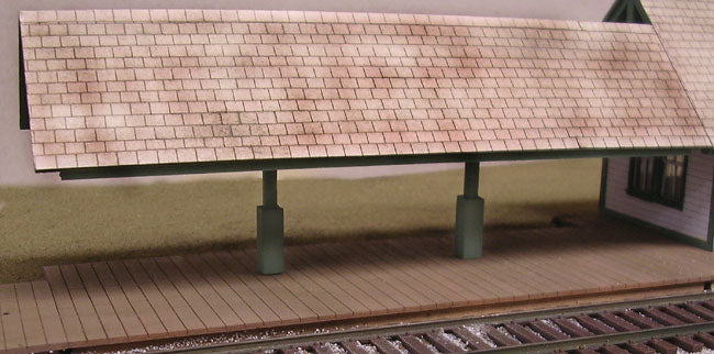 Flagstop Covered Platform -- Laser-Cut Wood Kit - 40 x 15 Scale Feet-2