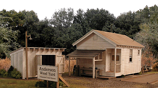 Goin' Home Series - Anderson Pulpwood Yard -- Includes: Office, Storage Shed, Truck Scale, Storage Racks & Accessories