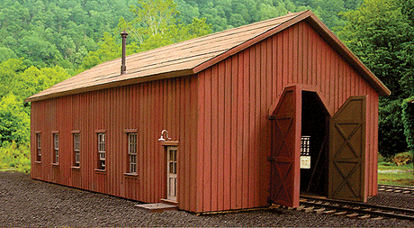 McCabe Lumber Rail Facility Series - Kit (Laser-cut Wood) -- Car Repair Shop - Standard Gauge: 8-7/16 x 5"  21.4 x 12.7cm