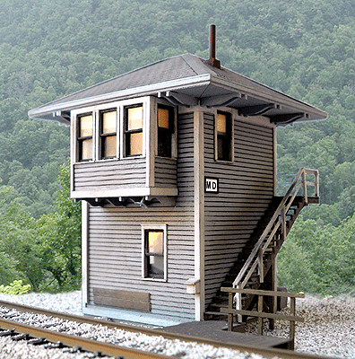 Chesapeake & Ohio MD Cabin (Interlocking Tower) -- 4-1/8 x 4-7/16"