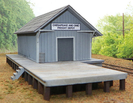 Laser-Cut Wood Kit -- C&O Quinnimont Section Freight Depot - Scale: 65 x 30'  19.8 x 9.1m-2