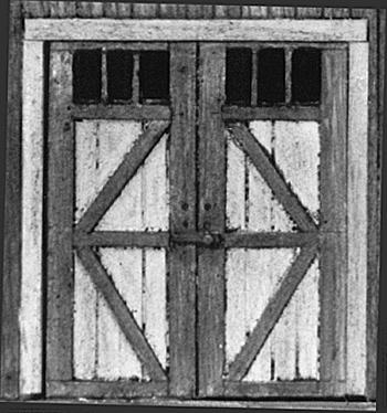 Freight Door -- With Separate Handle (Laser-Cut Wood)