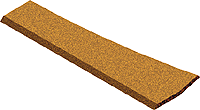 Beveled Switch Pad -- #4/#6 Left Hand Turnouts - 3/16 x 2-15/16 x 8-5/8"  .5 x 7.5 x 21.9cm  1 Pa