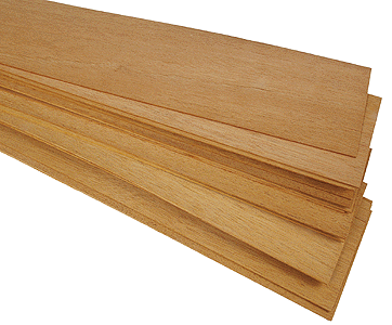 Wood Sheets - Mahogany -- 1/32 x 3 x 24" pkg(15)