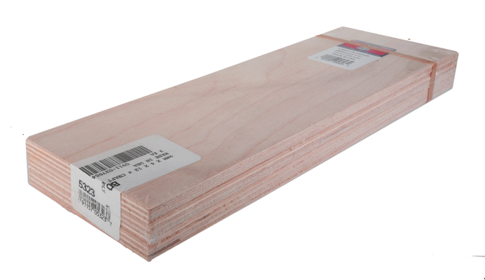 Craft Plywood Sheet 3/8" .97cm Thick pkg(3) -- 4 x 12"  10.1 x 30.4cm