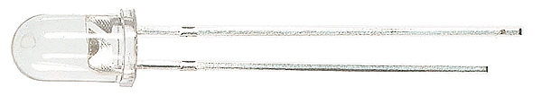 Standard Light Emiting Diodes (LEDs) 5mm Diameter -- White pkg(2)