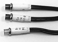Panel Indicator Lights - 14V, 5/16" 7.5mm Diameter pkg(3) -- One Each Amber, Red & Green