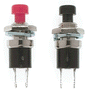 Switches -- Push-Button SPST Momentary - Normally Open 1/4"  .64cm pkg(2)