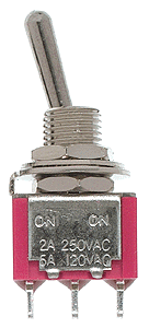 Miniature Toggle Switches -- SPDT 5-Amp 120-Volt pkg(8)