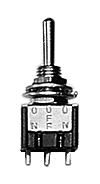 Miniature Toggle Switches -- SPDT 5Amp 120V Momentary pkg(2)