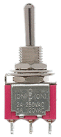 Miniature Toggle Switches -- SPDT 5Amp 120V Momentary pkg(5)