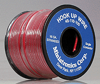 16 Gauge Flexible Single Stranded Conductor Wire - 100' 30m -- Red