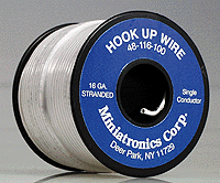 16 Gauge Flexible Single Stranded Conductor Wire - 100' 30m -- White