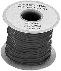 18 Gauge Stranded Single Conductor Wire - 100' 30m -- Black