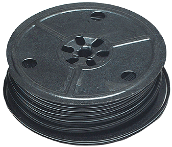 28-Gauge Flat Two-Conductor Stranded Miniature Wire - 25'  7.6m -- Black