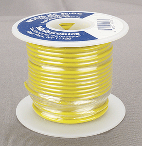 16 Gauge Flexible Single Stranded Conductor Wire - 50' -- Yellow