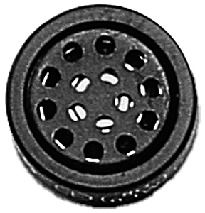 8-Ohm Speakers -- 7/8"  22.2mm Round x 5/16"  7.9mm High (Fits HO, O, G & 1 Scales)