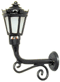 Lamppost Accessory Parts -- Outdoor Building Light (black)