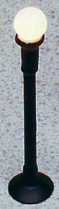 Lampposts -- Street Light Full Globe (black) 1-3/4" 4.3cm