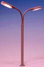 Lampposts -- Double Highway Light (gray) 2-1/8" 5.3cm