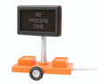 Mobile Highway Sign w/3v DC Transformer -- No Passing Zone