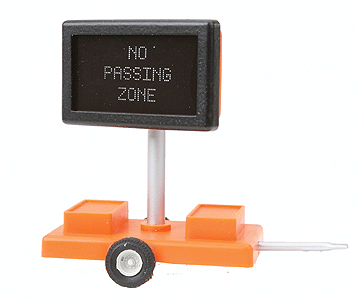 Mobile Highway Sign w/3v DC Transformer -- No Passing Zone