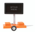 Mobile Highway Sign w/3v DC Transformer -- Detour Ahead
