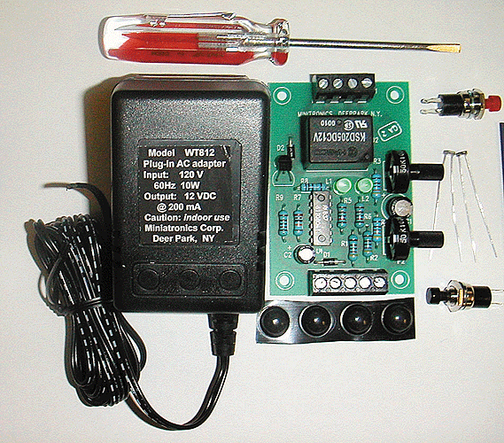 Automatic Reversing Unit -- With Optical Sensors & Push Button SPST Switches