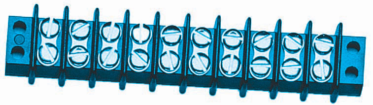 Electrical Accessories -- Terminal Block 10-Screw Double Row 4-1/2 x 7/8"  11.2 x 2.1cm pkg(3)-2