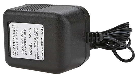 Plug-In Wall Transformers -- 16VAC 800mA (For Use w/Accessories Only)
