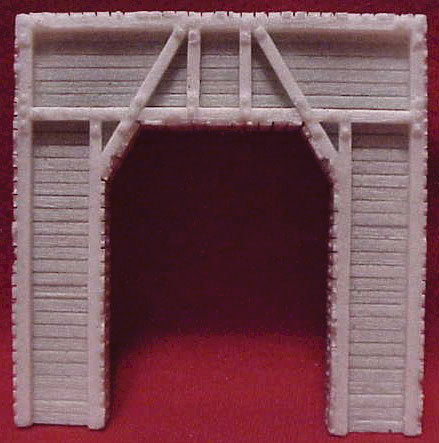 Tunnel Portal - Single Track -- Timber 4-1/4 x 4"  11 x 10.5cm-2