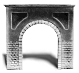 Tunnel Portal - Single Track -- Cut Stone - 4-3/4 x 5"  11.5 x 12.5cm-1