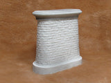 "Broken Face" Granite Block Series -- Oval Bridge Pier w/Cap (HO-34-1/2' S-25' O-20')-2