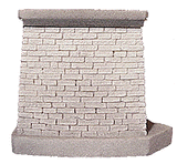 "Broken Face" Granite Block Series -- Rectangular Bridge Pier w/Cap (HO-34-1/2' S=25' O=20')-1