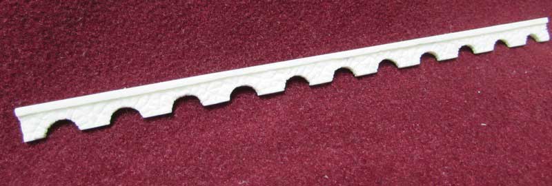 Columbia Highway Stone Railing -- 2 Sections, Each: 8-3/4 x 7/16 x 1/4"  22.2 x 1.1 x .6cm-1