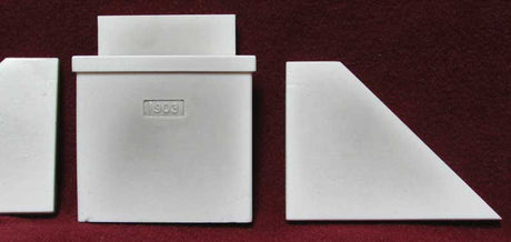 Smooth Concrete Bridge Abutment with Retaining Walls -- 3-1/4 x 3"  8.3 x 7.6cm (1903 Date)