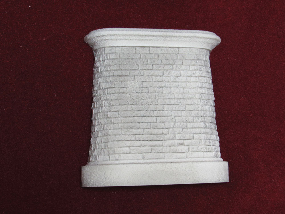 Bridge Abutment -- Quarry-Dressed Granite with Round Corners - 5 x 5"  12.7 x 12.7cm, 4-1/2"